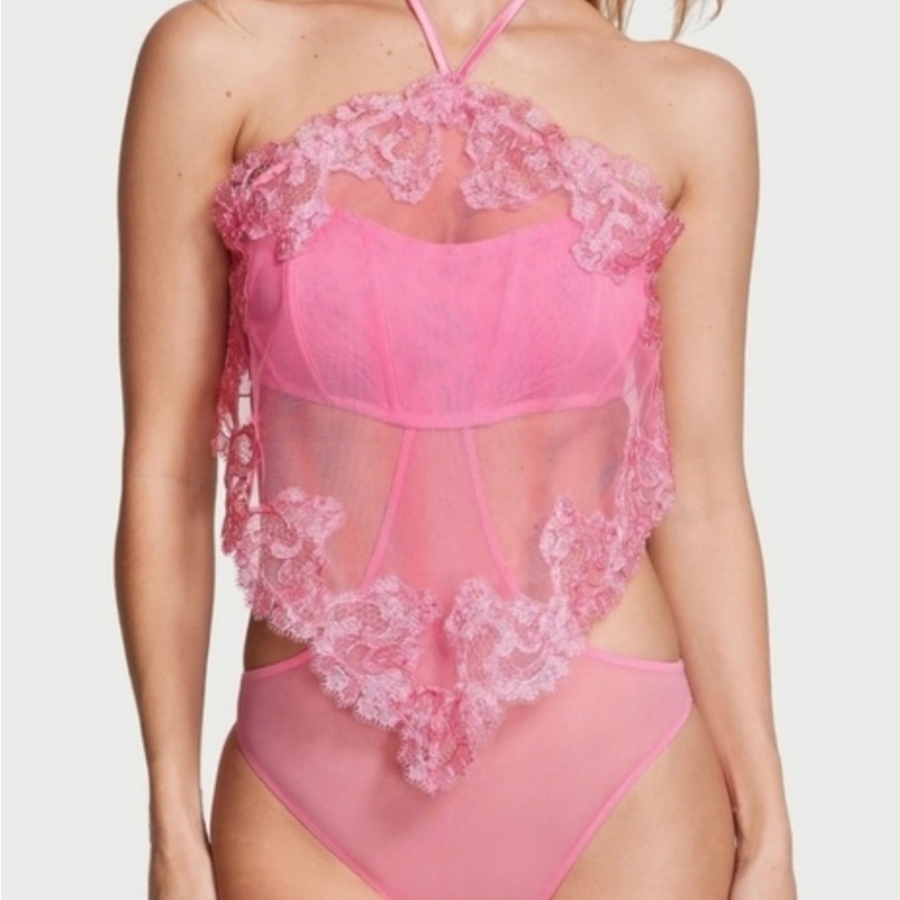 Victoria's Secret Pink Lace Bodysuit